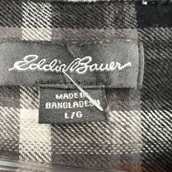 Eddie Bauer Men's Plaid Button Up Shirt Gray/Multi Size Large Long Sleeve - Picture 8 of 9